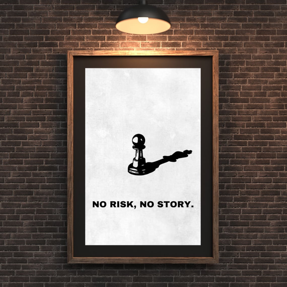 No Risk No Story Motivational Poster, Minimalist Art Print - Image 2