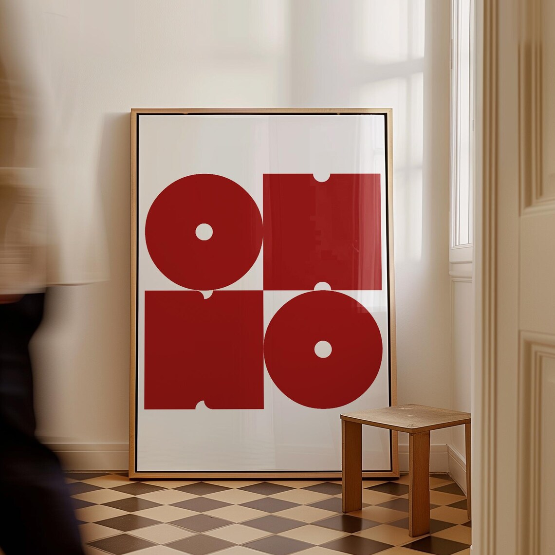 Oh No Retro Typography Art Print, Funny Decor