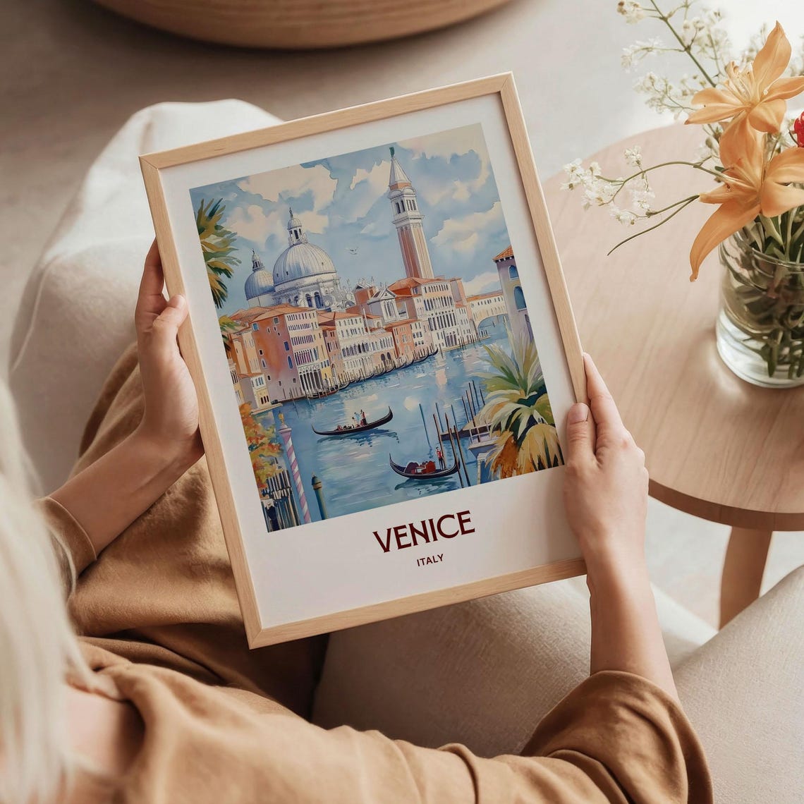 Venice St Marks Campanile Grand Canal Watercolor Travel Poster - Image 5