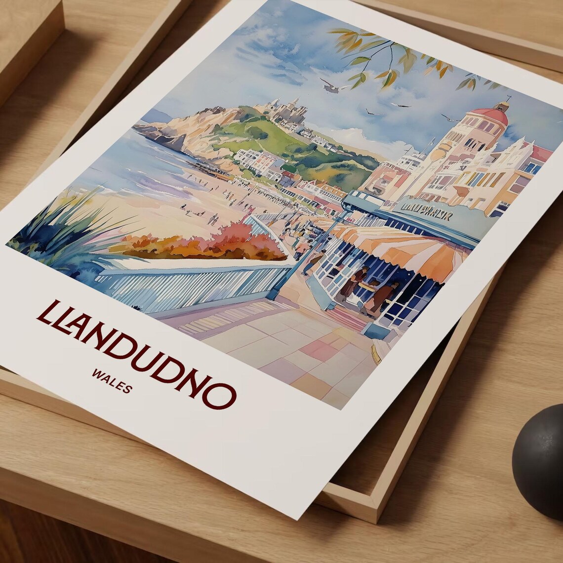Llandudno Wales Beach Town Victorian Promenade Travel Poster - Image 2
