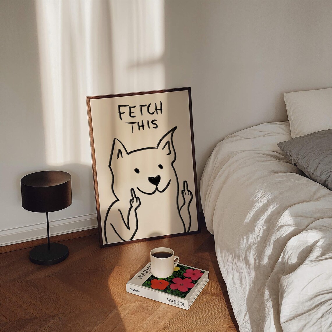 Fetch This Dog Typography Art Print, Funny Minimalist - Image 3