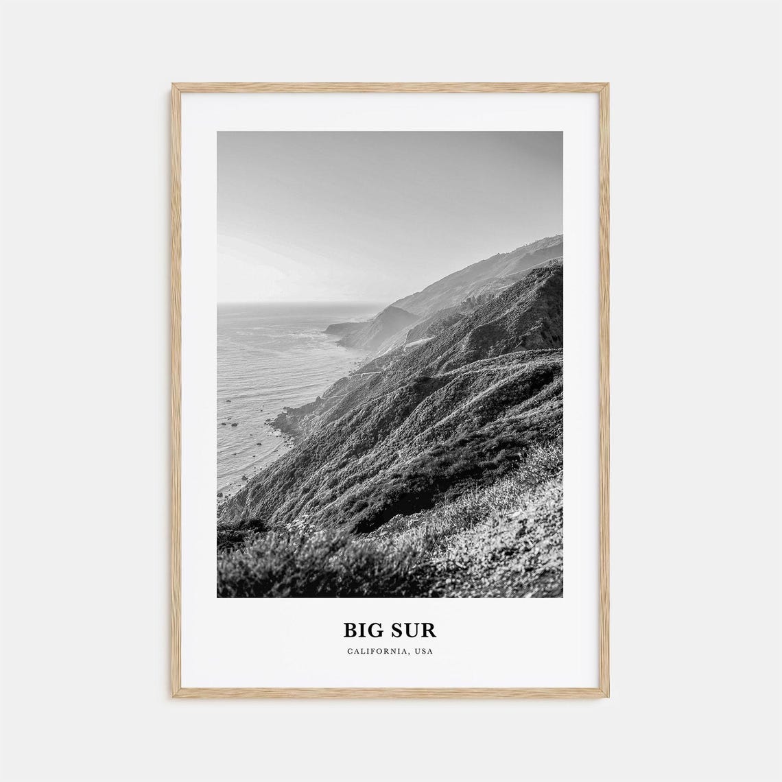 Big Sur California Rugged Mountain Coastline Pacific Ocean Art Poster