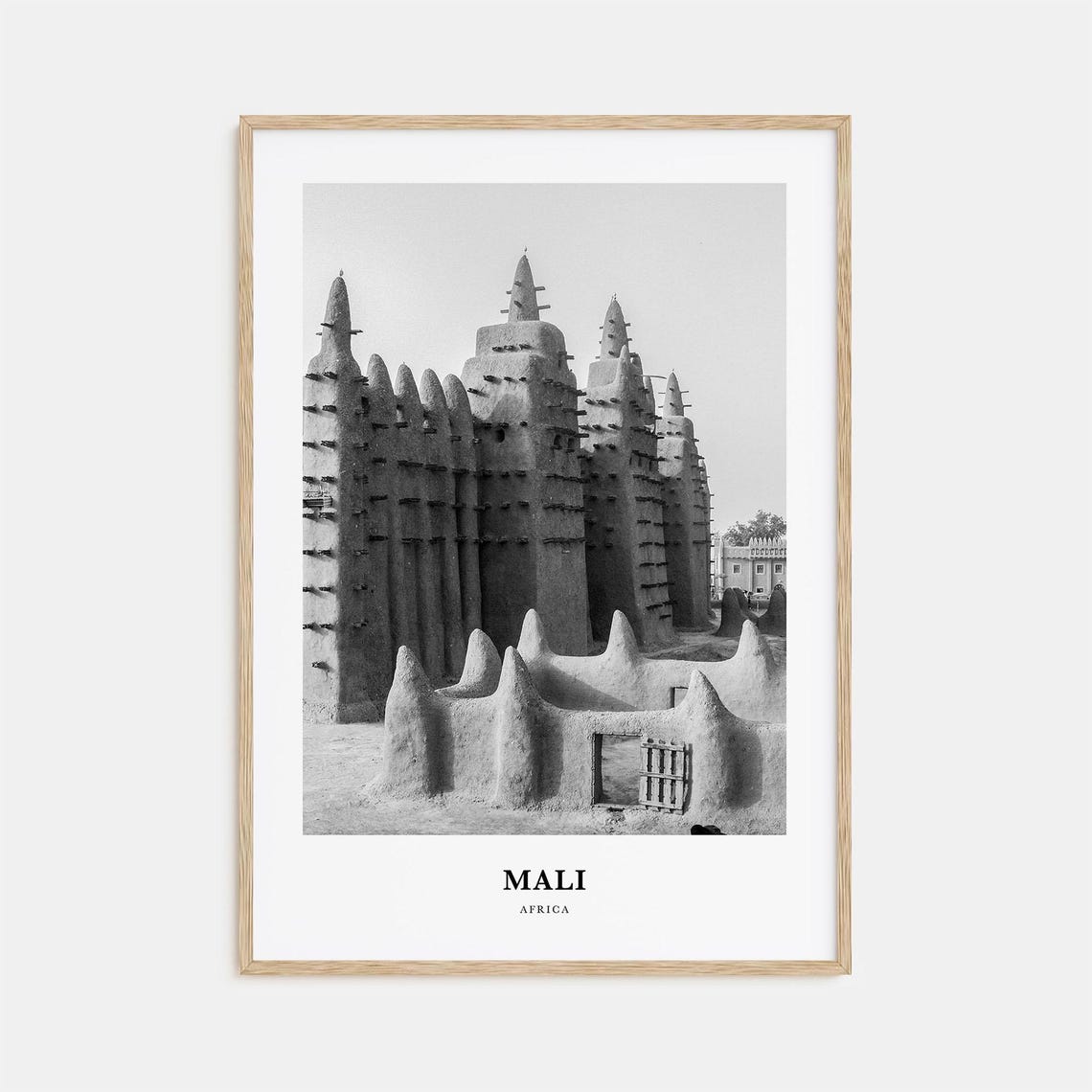 Mali Africa Great Mosque of Djenne Mud Brick Architecture Art Poster