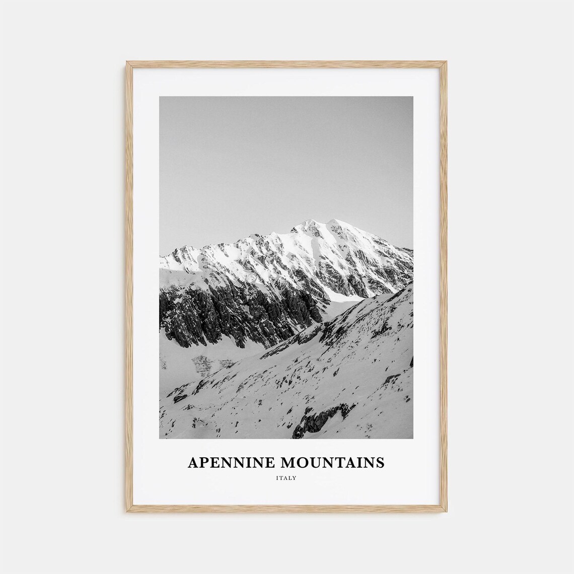 Apennine Mountains Italy Snow Covered Alpine Peaks Winter Poster