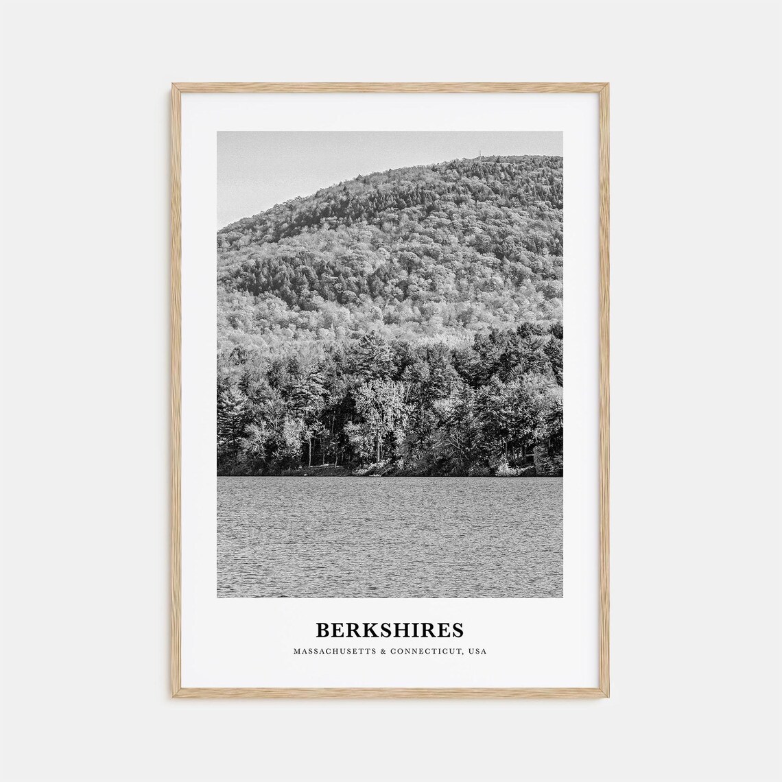 The Berkshires Massachusetts Rolling Forest Hills Lake View Art Poster