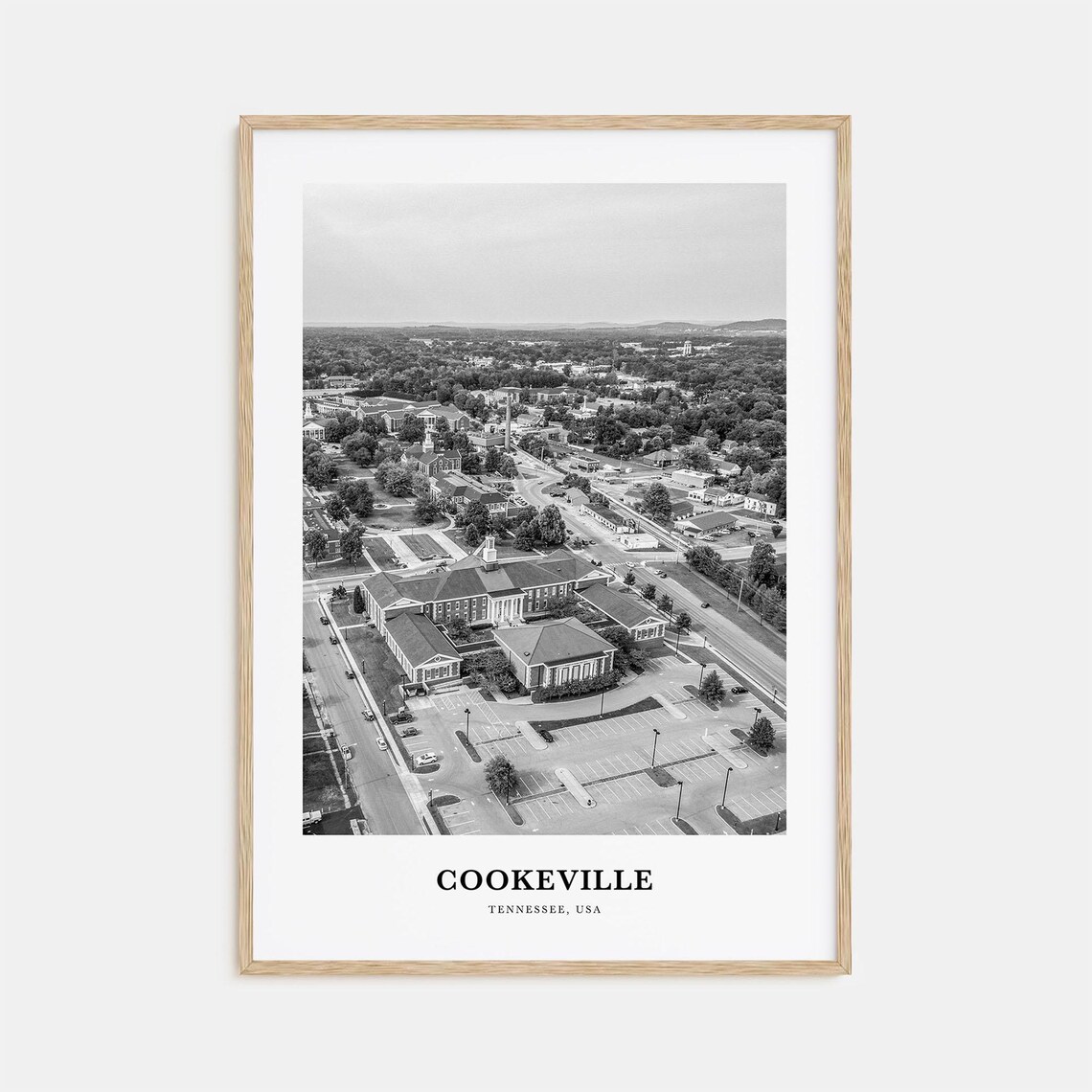 Cookeville Tennessee University Campus Aerial View Art Poster