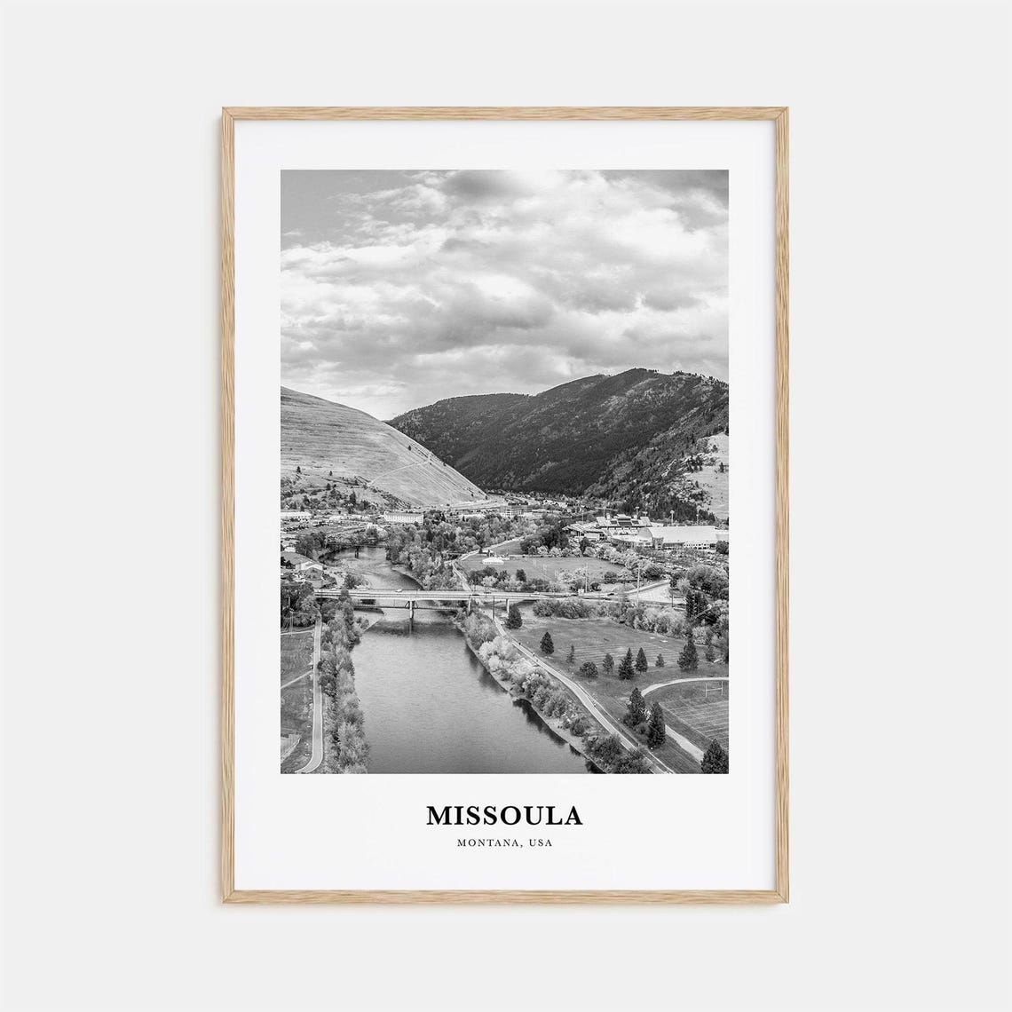 Missoula Wall Art Missoula Wall Decor Missoula Poster Missoula Home Decor Missoula Travel Gift Missoula Travel Print