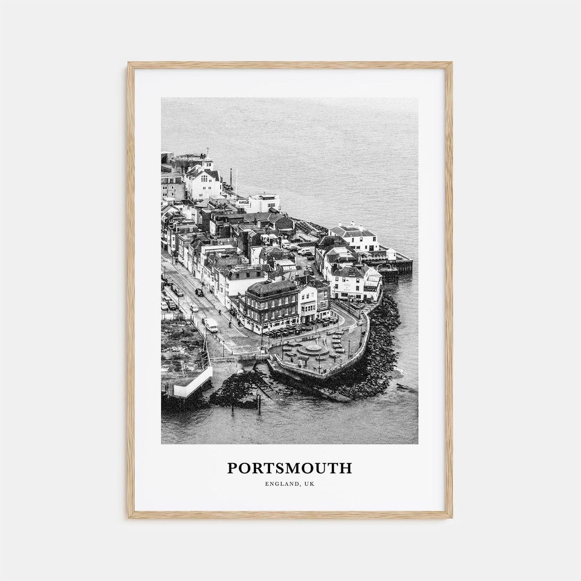Portsmouth England Seaside District Waterfront Aerial View Poster