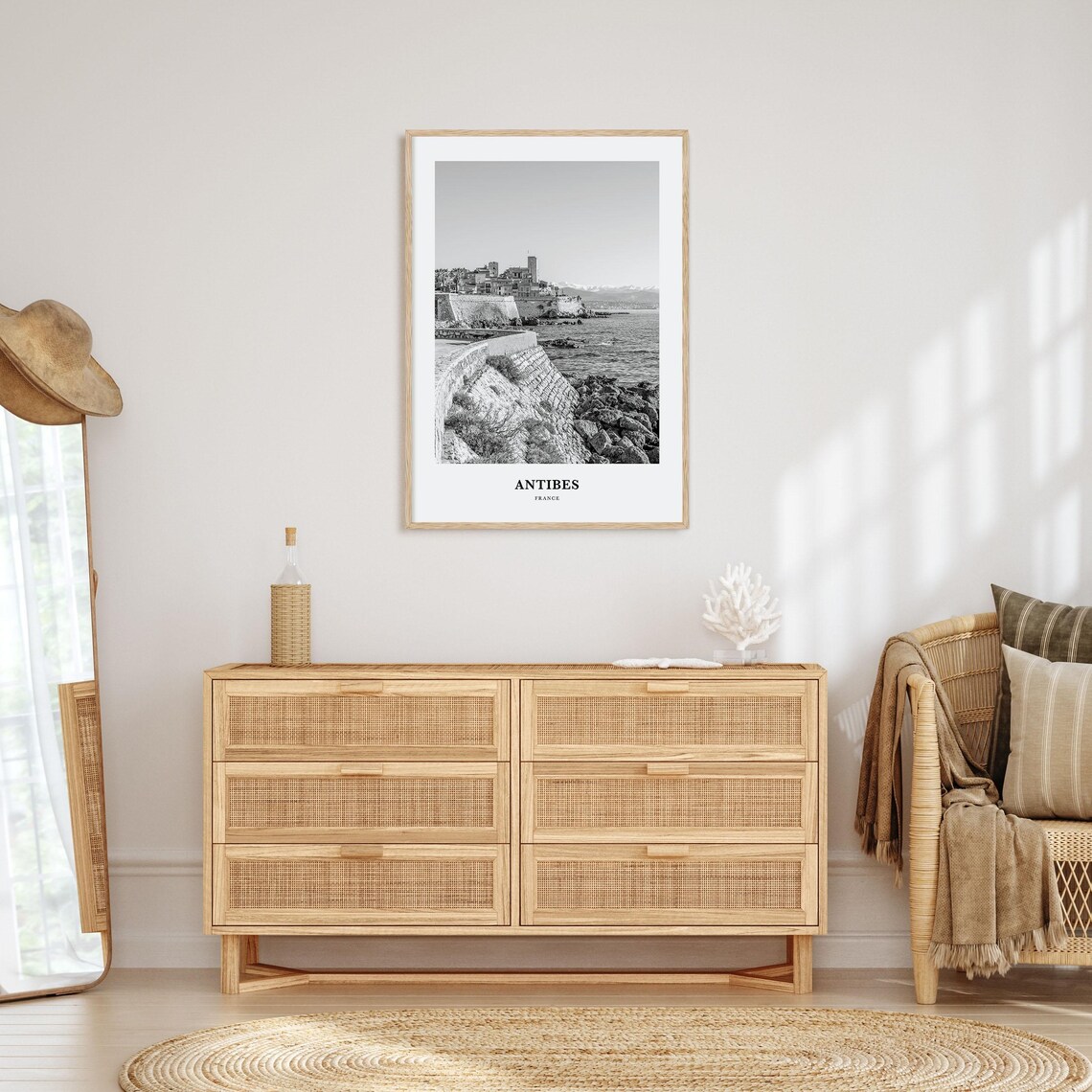 Antibes France Riviera Old Town Seawall Mediterranean View Poster - Image 3