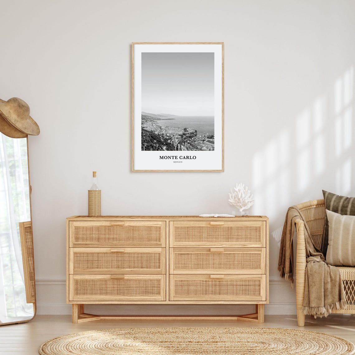 Monte Carlo Monaco Mediterranean Coastline Panorama Photo Poster - Image 3