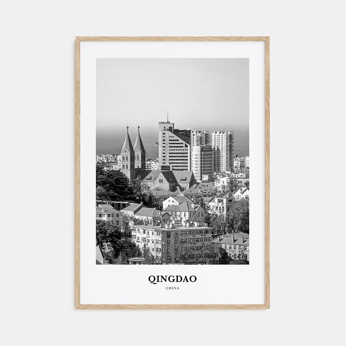 Qingdao China Historic Church Cityscape View Photography Poster