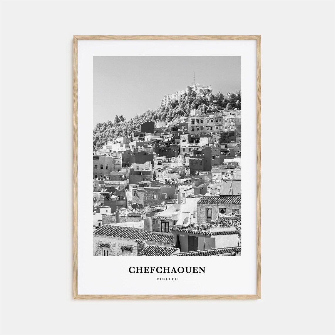 Chefchaouen Morocco Hillside Medina Houses Scenic View Poster