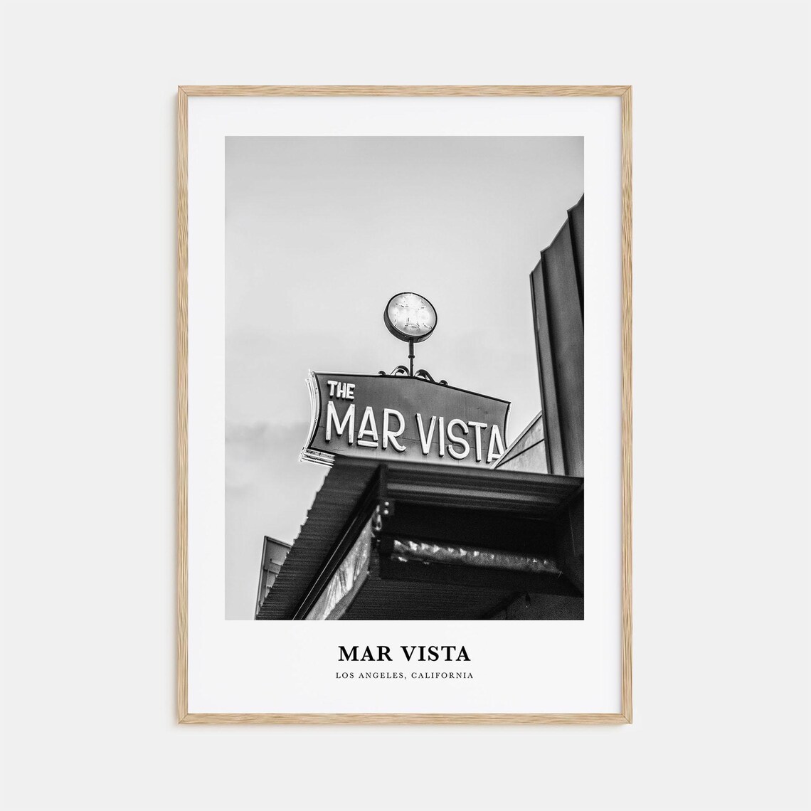 Mar Vista Los Angeles Vintage Marquee Sign Street Travel Art Poster