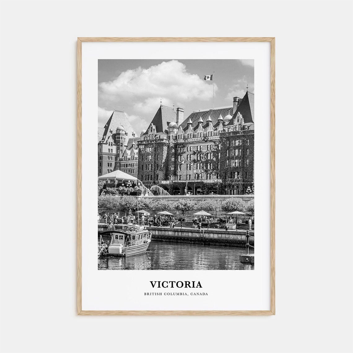 Victoria British Columbia Empress Hotel Inner Harbour View Poster