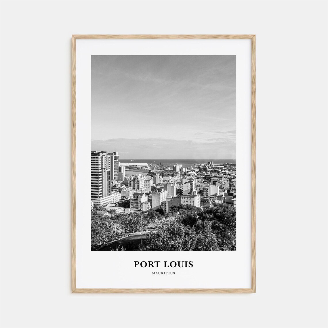 Port Louis Mauritius Indian Ocean Capital City Skyline Poster