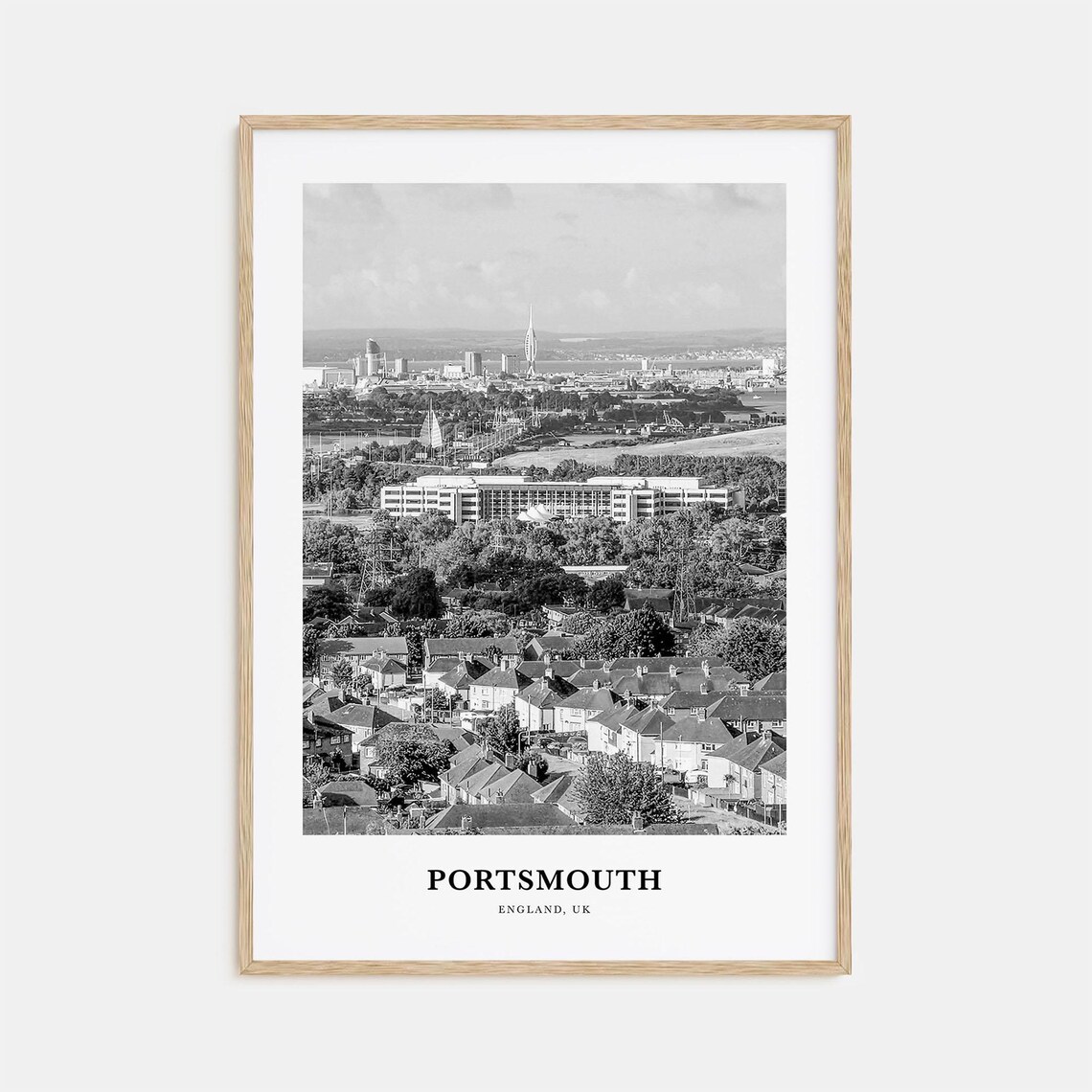 Portsmouth City Skyline Panorama With Spinnaker Tower View Poster