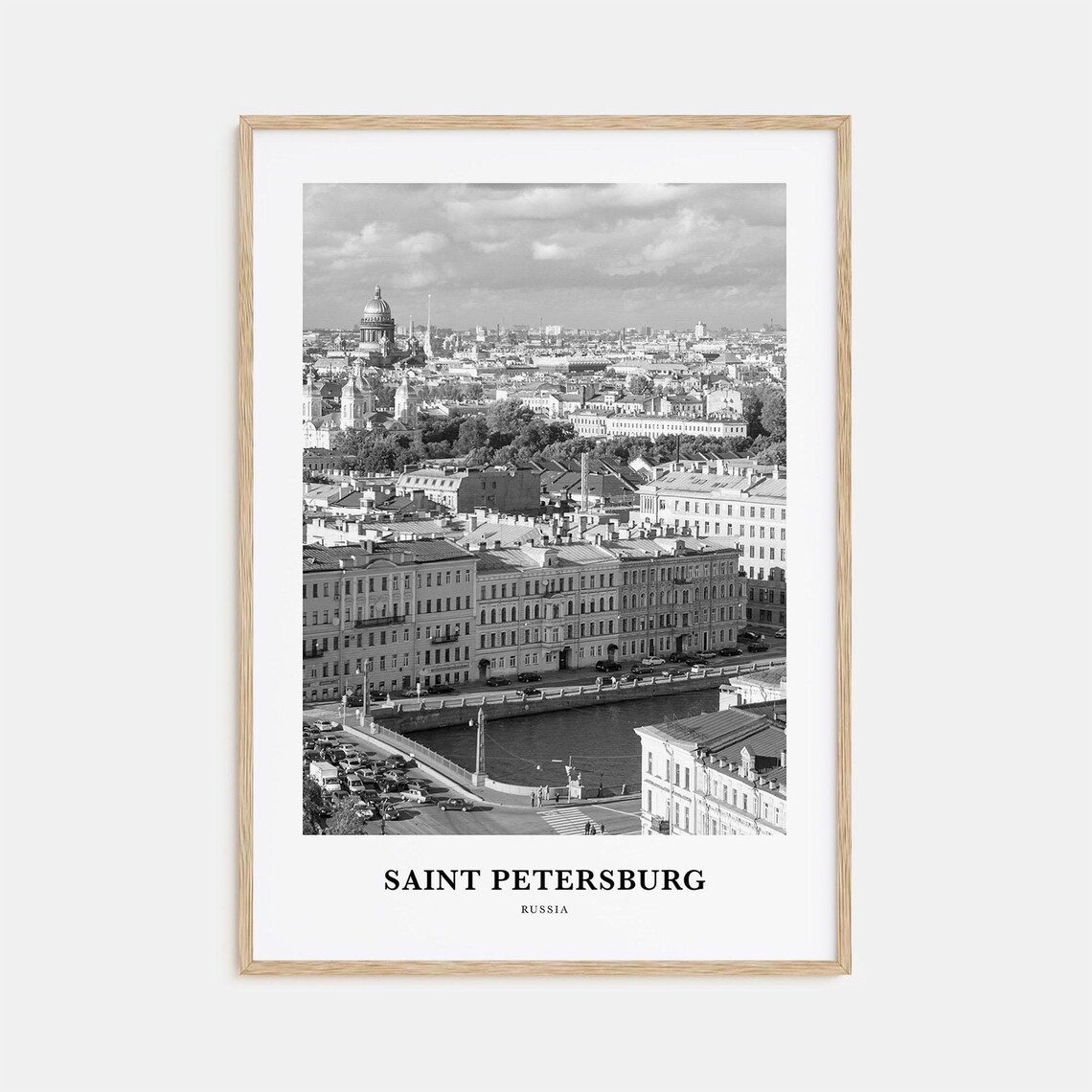 Saint Petersburg Russia Aerial Cityscape Skyline Photo Poster