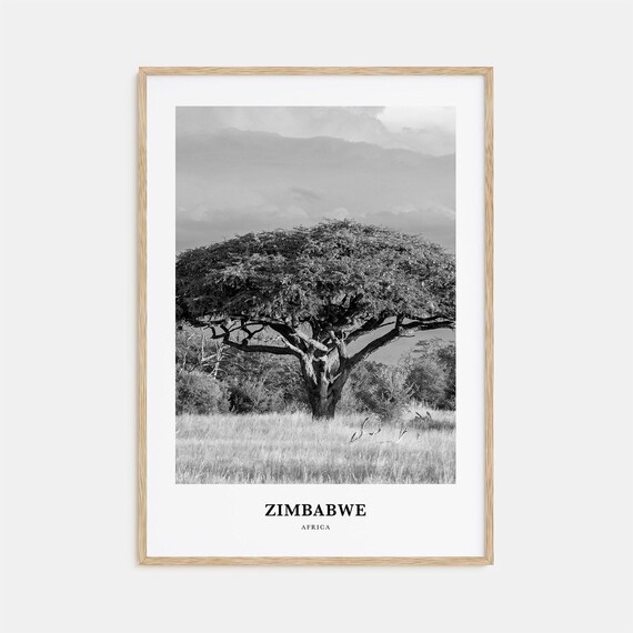 Zimbabwe Wall Art Zimbabwe Wall Decor Zimbabwe Poster Zimbabwe Home Decor Zimbabwe Travel Gift Zimbabwe Travel Print