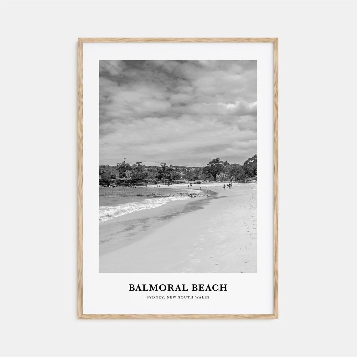 Balmoral Beach Sydney Serene Shoreline Under Dramatic Sky Poster