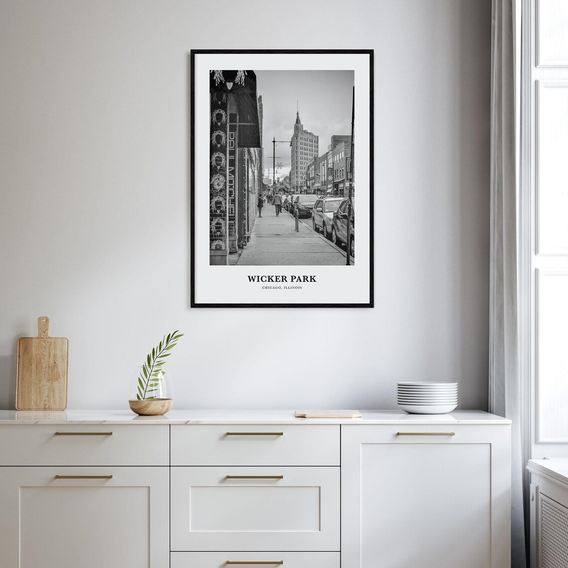 Wicker Park Chicago Black and White Street Photography Art Print - Image 2