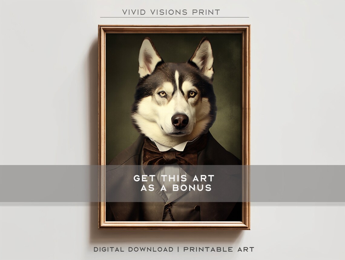 Victorian Polar Bear Portrait, Gothic Animal Art Print - Image 2