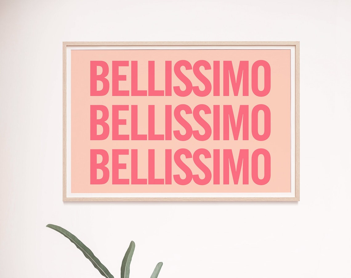 Italian Print Bellissimo Kitchen Travel Poster
