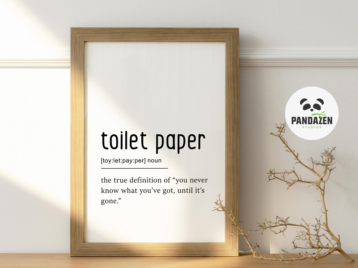 Toilet Paper Definition Bathroom Quote Wall Art Print - Image 2