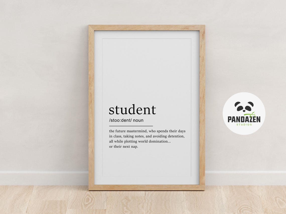 Student Definition World Domination Or Next Nap Funny Poster - Image 3