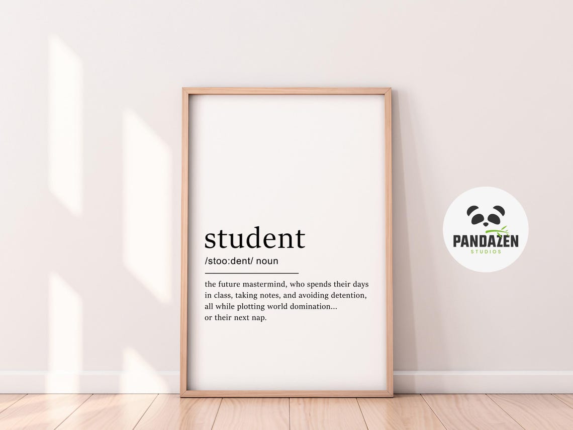 Student Definition World Domination Or Next Nap Funny Poster - Image 2