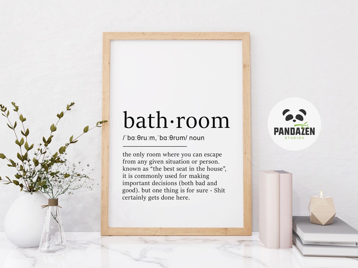 Bathroom Definition Typography Art Print, Funny Decor - Image 7