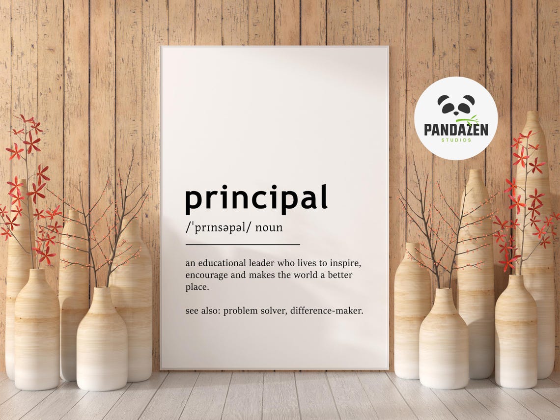 Principal Definition Inspire Educational Leader Teacher Gift Poster - Image 3