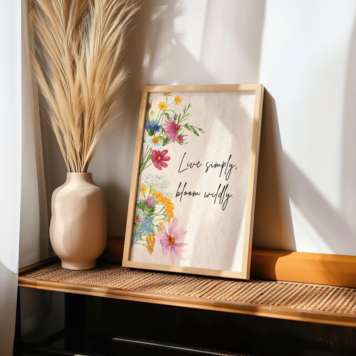 Wildflower Bloom Wildly Rustic Floral Art Print - Image 2