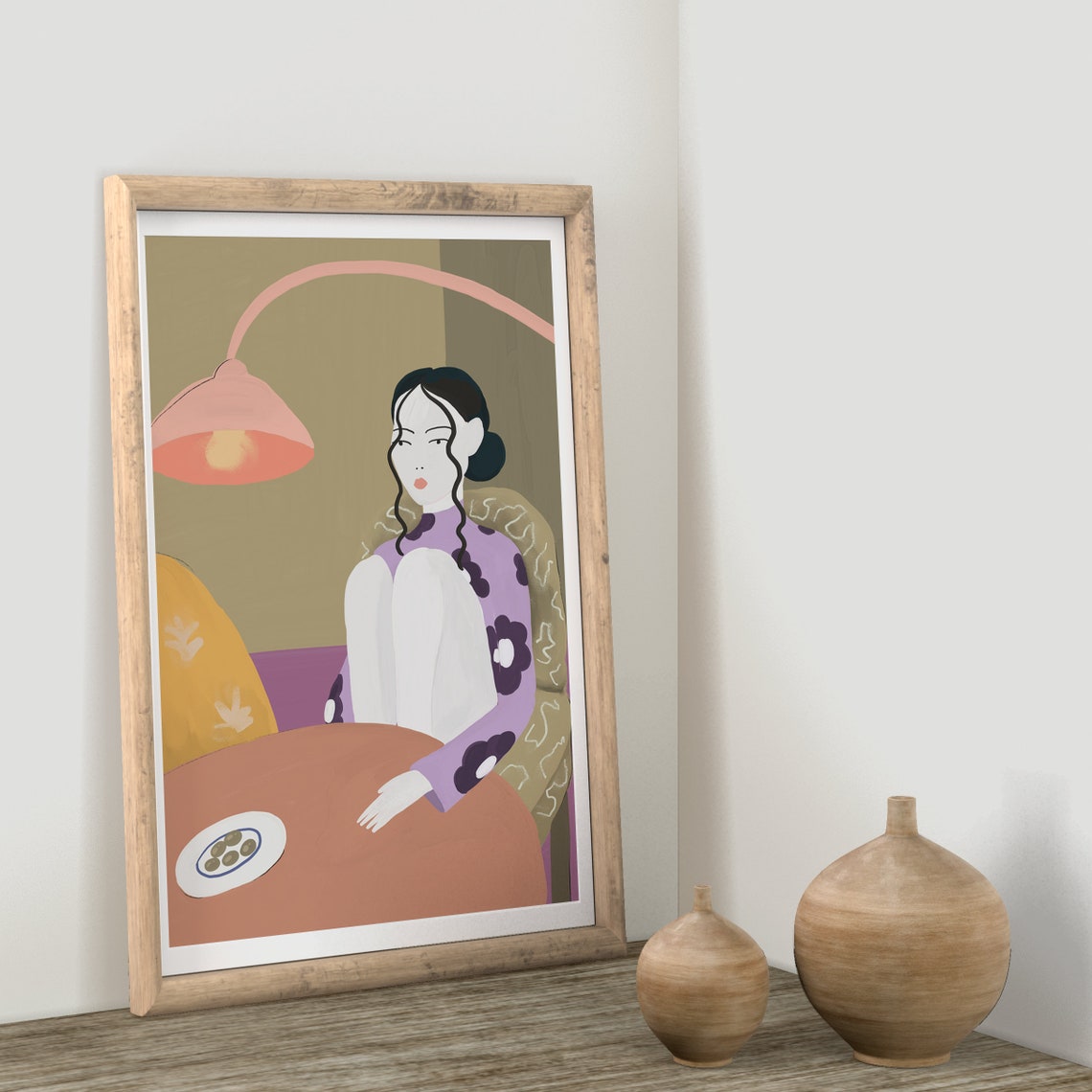 Vintage Asian Painting Oil Painting Woman Portrait Art Japanese Wall Art Wall Art Modern Art Japan Poster - Image 4