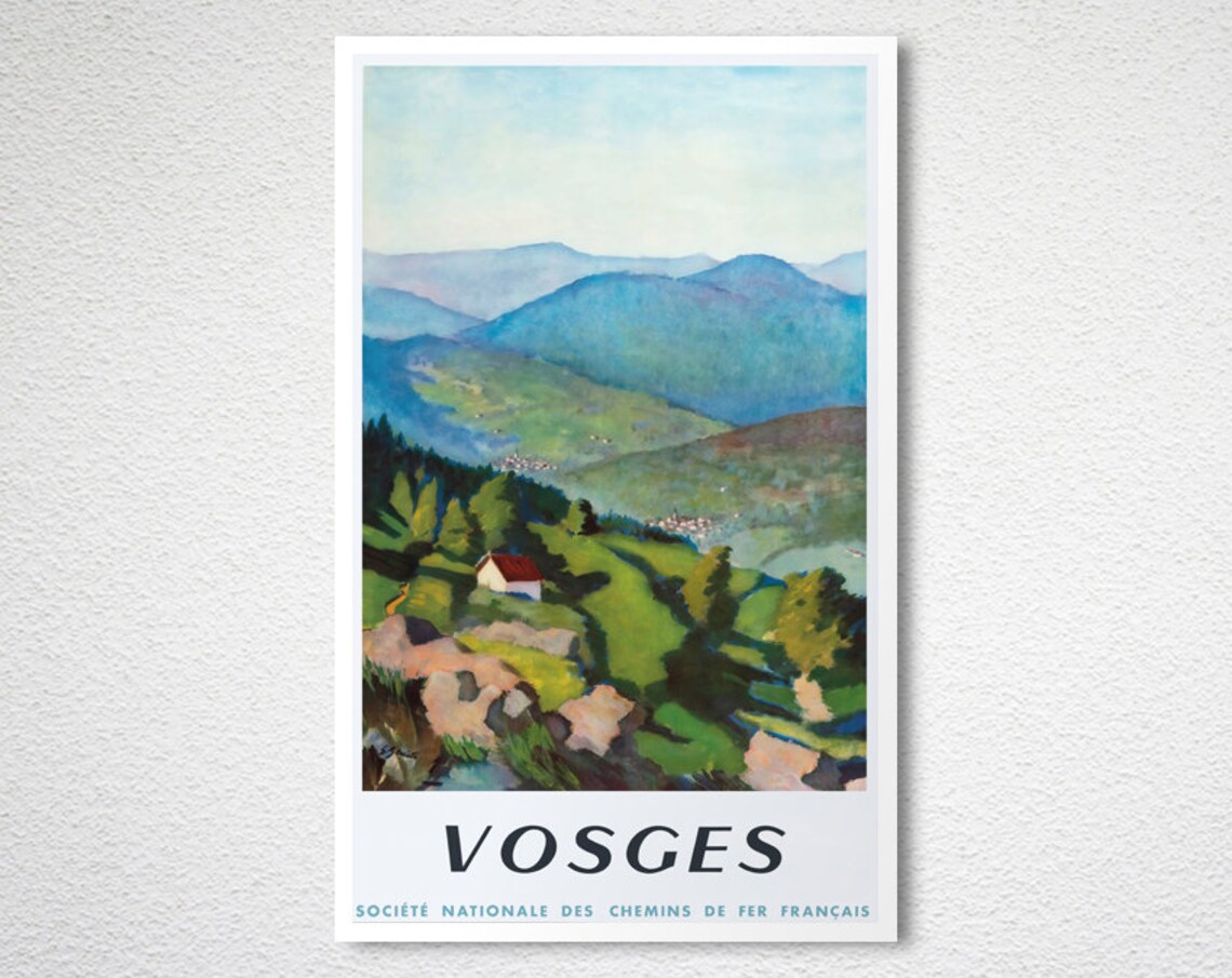 Vosges French Mountains SNCF Vintage Landscape Travel Poster - Image 2