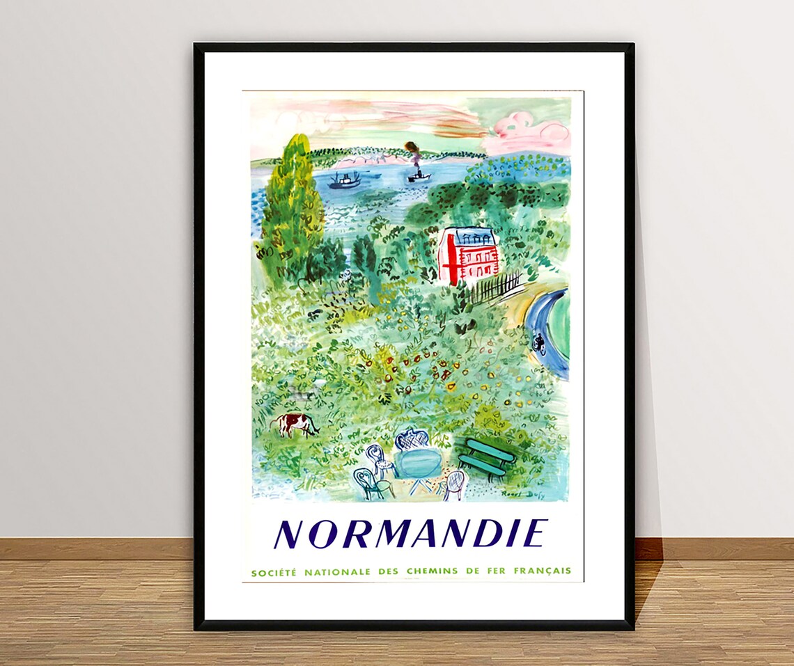 Normandie Bretagne France Vintage Travel Poster - Image 3