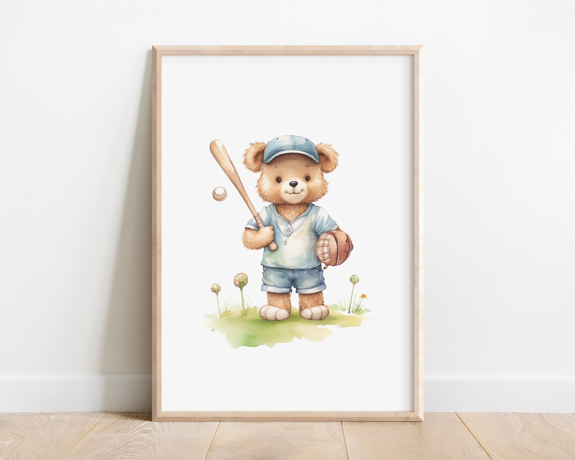 Baseball Nursery Decor Sports Nursery Art Print