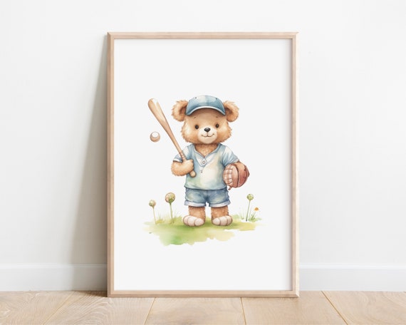 Baseball Nursery Decor Sports Nursery Art Print