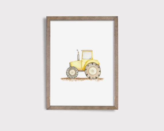 Tractor Nursery Print Construction Nursery Decor Construction Vehicle Print Boy Nursery Decor Tractor Wall Art Playroom Wall Art