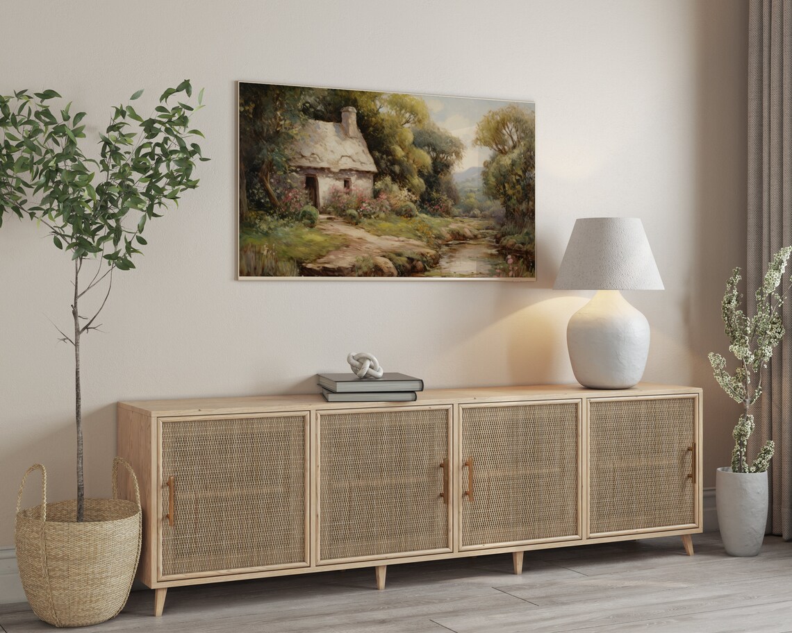 English Cottage Garden TV Art, Farmhouse Decor - Image 3