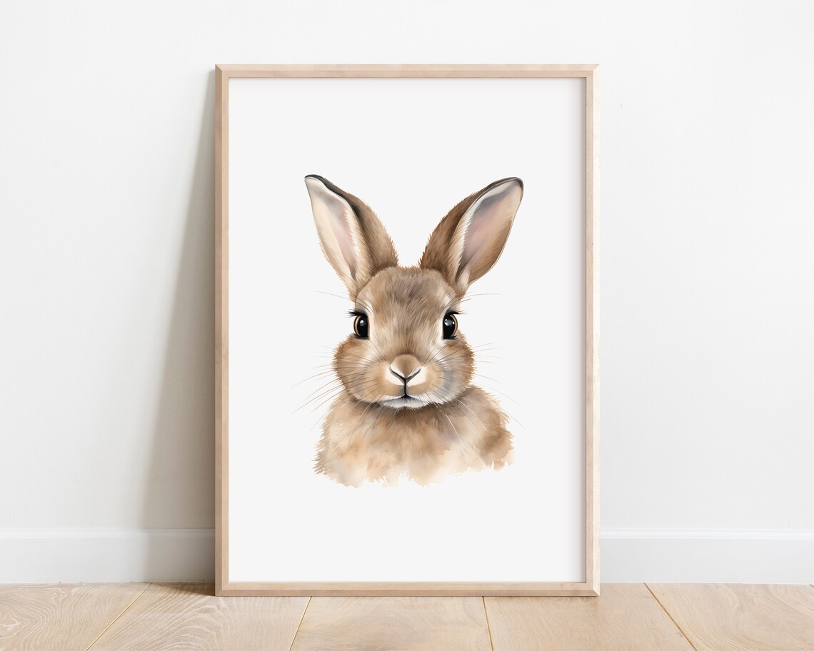 Bunny Nursery Art Print, Baby Animal Decor