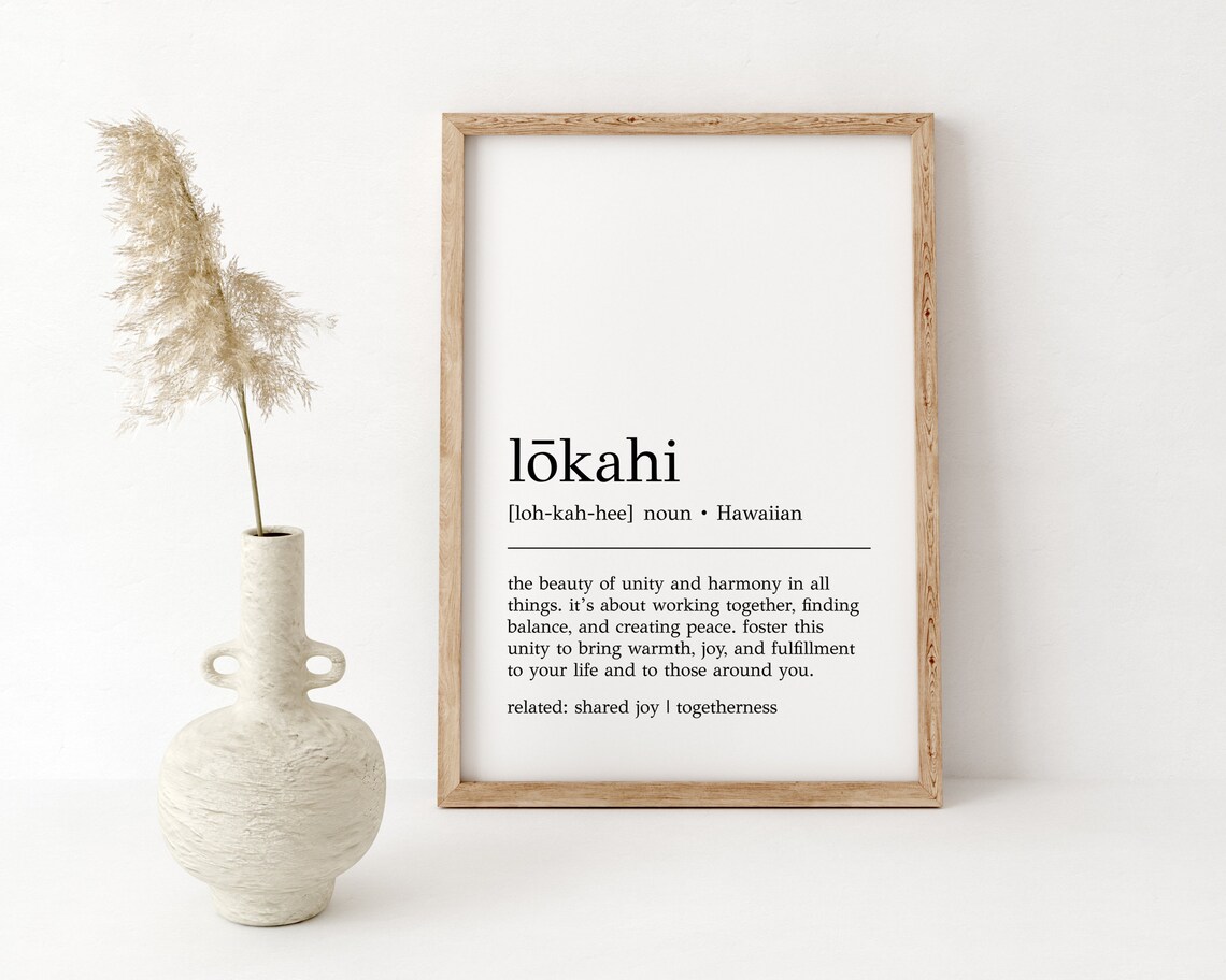 Lokahi Definition Print, Hawaiian Minimalist Poster - Image 2
