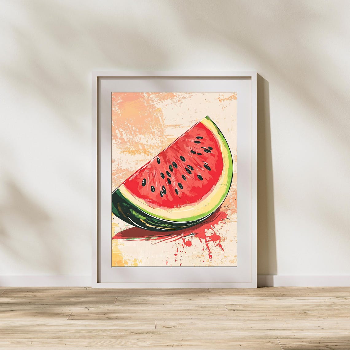 Watermelon Slice Pop Art Red Fruit Splash Summer Kitchen Poster - Image 3