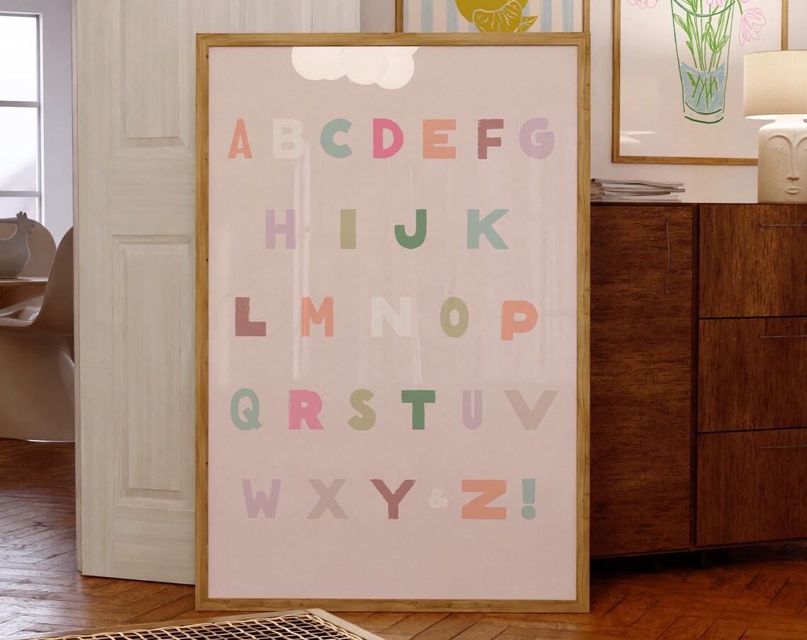 ABC Alphabet Print, Nursery Classroom Decor