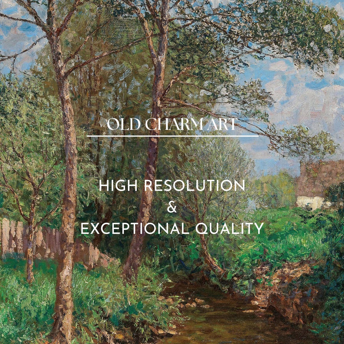 Wall Art Vintage Forest Spring Painting Antique Landscape Oil Painting Print Farmhouse Art Poster Cottage Decor Art Wa224 - Image 2