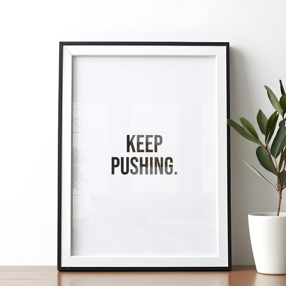 Minimalist Motivational Poster Simple Wall Art Inspirational Quote Prints Office
