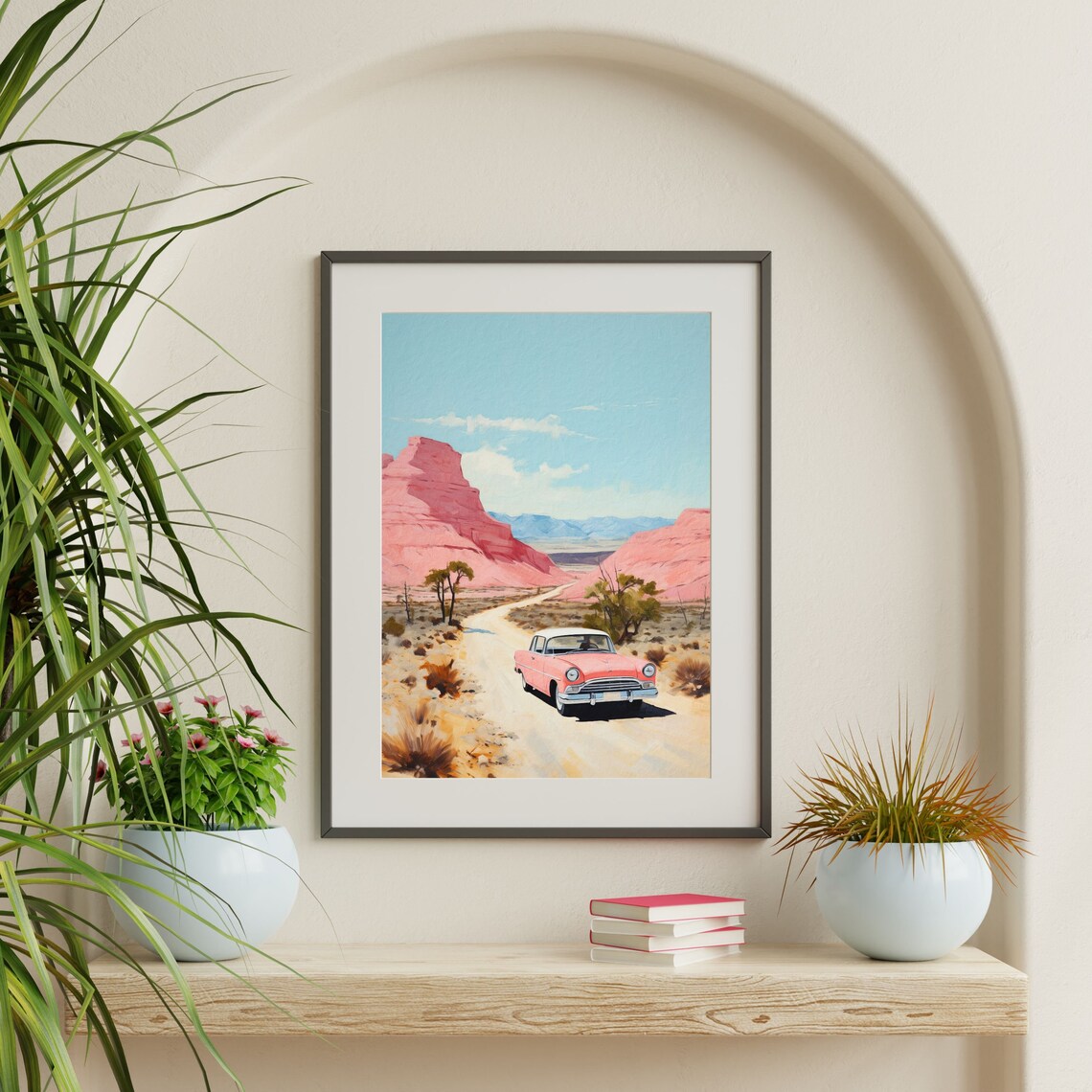 Western Retro Car Painting, Pastel Art Print - Image 2