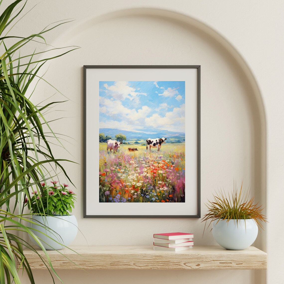 Vintage Cows, Retro Country Farmhouse Art Print - Image 2