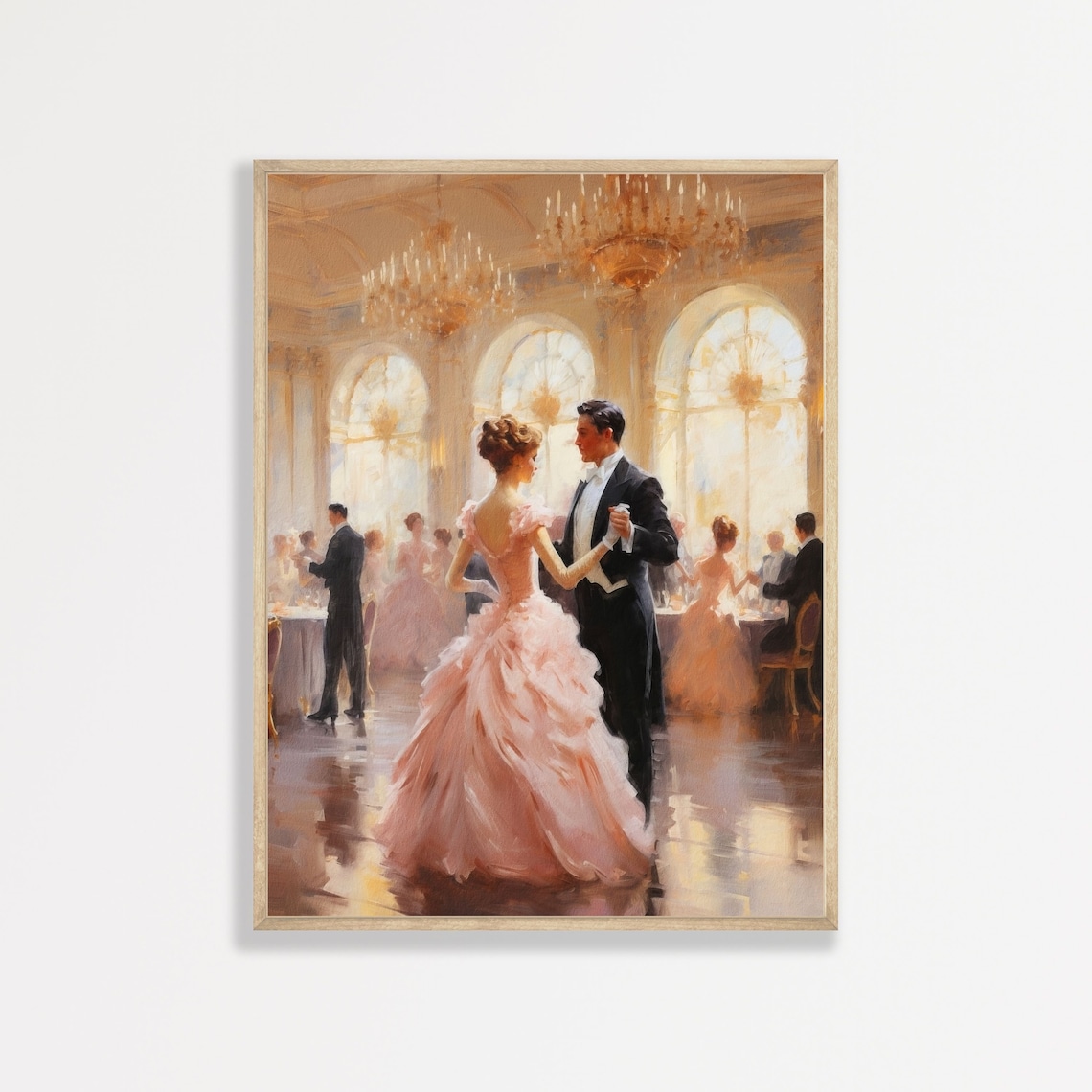 Retro Ballroom Dance Portrait, Vintage Poster Print