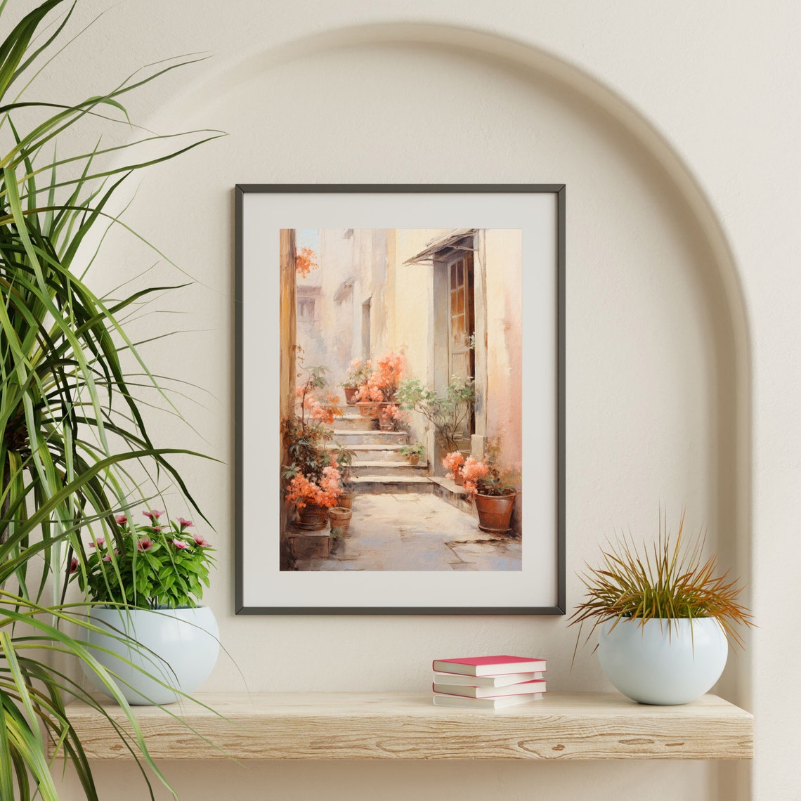 Rustic Alley Painting Vintage Aesthetic Wall Art Antique Apartment Home Decor Trendy Wall Print P 672 - Image 2