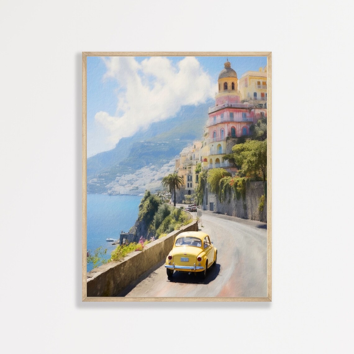 Italy Coastal Retro Italian Landscape Art Print